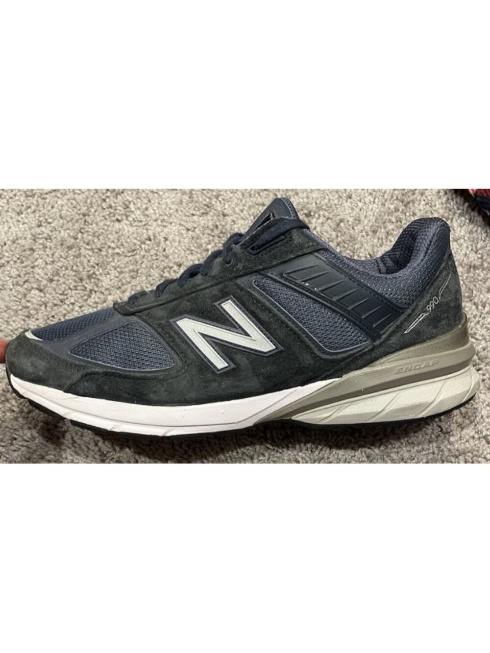Men's New Balance M990NV5 Made In USA Navy Size 12 2E Sneakers Shoes